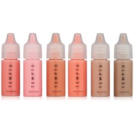 TEMPTU S/B Silicone-Based Airbrush Blush Starter Set: Long-Wear Makeup, Dewy Buildable Formula Brightens Complexion With Natural Flush Of Color | All Skin Types | Includes 6 Shades
