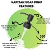 Kapitan Soap Dispenser Pump Replacement Head Black Spare Stainless Steel