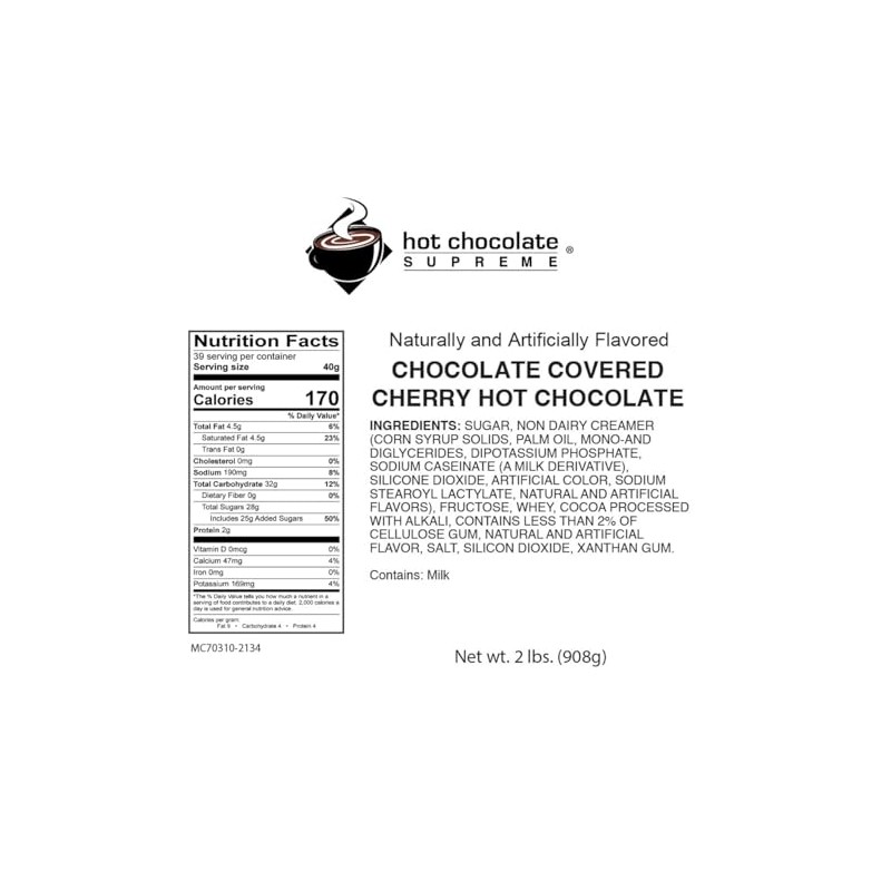 Hot Chocolate Supreme 2 lb bag Chocolate Covered Cherry Instant