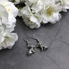 Puppy DOG Charm Earrings - Tibetan Silver 3D Charms on
