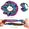 30 Piezas Coleteros para Cabello Largo Scruchies Coleteros Metálicos Brillantes