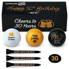 Horrible Balls Golf Birthday Gift Sets - 40th 50th 60th 70th - Perfect Novelty Golfing Present For Him or Her (30th Birthday)