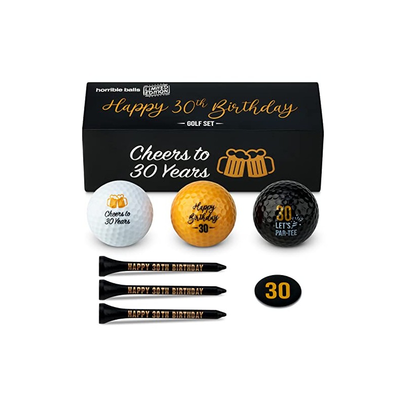 Horrible Balls Golf Birthday Gift Sets - 40th 50th 60th