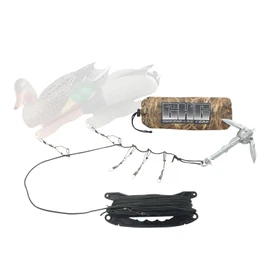 Avery Jerk Cord Decoy Motion Control Kit | Waterfowl Hunting Duck Decoy Attachment Rig System | Holds up to 6 Decoys, Includes 100ft String Braided Line, 1.5-lb Grapple Anchor, Carry Bag, 81034