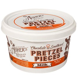 Asher's Chocolates, Chocolate Covered Pretzels, Bulk Smothered Pretzels, Gourmet Sweet and Salty Candy, Small Batches of Kosher Chocolate, Family Owned Since 1892 (2lbs, Milk Chocolate)