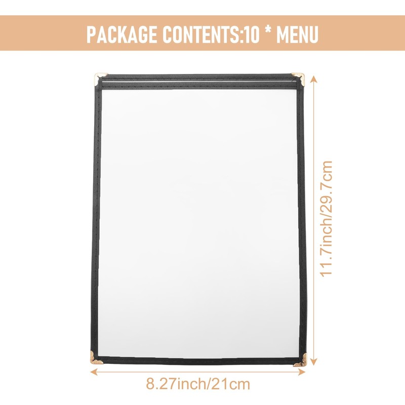Gokoti 10 Pack Menu Covers - Single Page, 2 Views,