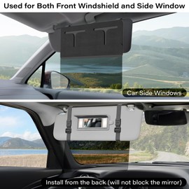 ZDDGNN Polarized Car Sun Visor Extender, Upgraded Extender Sun Blocker UV400, Universal Visor Extension for Car, Adjustable Sun Visor, Glare, UV Protector
