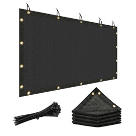 ShadeMart 8' x 10' Black 90% Shade Cloth, Custom Size for Dog Kennel Cover, Fence Privacy Screen, Greenhouse, Chicken Coop & Pet Playpen, Mesh Fabric Tarp, Upgrade Grommets (We Make Custom Size)