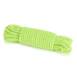 KuTi Kai All Purpose Rope 8 mm 10M - 32 Feet Length Strong Multifunctional Soft 100% Nylon Rope Natural Twisted Durable Long Ropes (Green)