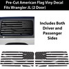 Bogar Tech Designs Precut Quarter Window American Flag Vinyl Decal