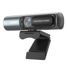 atolla 2K Webcam con Cubierta de Privacidad, Camara Web para PC con Micrófono, 78° Campo de Visión, Enfoque Automático, USB-A Cámara Web HD para Trans
