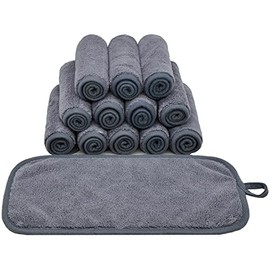 Paños desmaquillantes para cara, ojos, labios, almohadillas desmaquillantes reutilizables, paños de limpieza facial de microfibra suave, 6 x 12...    