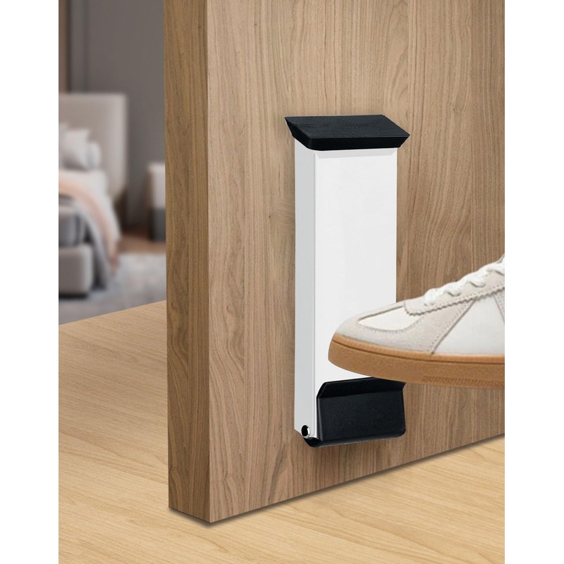 Kick Down Door Stop,Heavy Duty Wedge for Bottom(White-2pack)