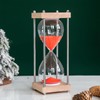 Large 60 Minute Hourglass, with Transparent Glass & Natural Oak