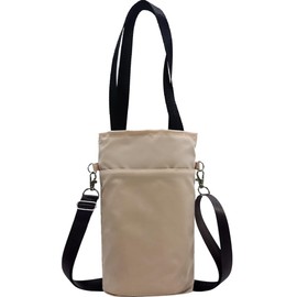 YUYAKESHI Water Bottle Cover, Bottle Cover, Small Items, For Water Bottles, Commuting To Work, Zippered Bag, Carry Around 2 Way, Fits Bottles Within 3.5 inches (9 cm), Shoulder Length, Adjustable