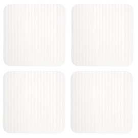 Nynkyon 4 PCS Anti-slip Rug Gripper, Square Washable Rug Tape from Rug to Carpet, Vacuum Tech Carpet Stickers for Laminate Floor, Hard Wooden Floor and Tile Floor, 10 x 10 cm