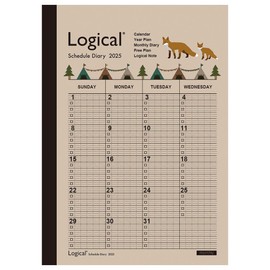 Logical Diary 2025 Monthly Notebook Type A/B5/Camping NS-B502-25AS1