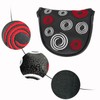 Black Magnetic Putter Head Covers, Mallet Putter Headcover With Circle