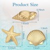 6 PCS Small Metal Hair Clips, Gold Starfish Hair Clips