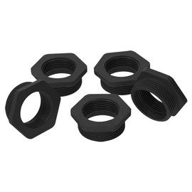 Kalitec G6322510 Reduction M32/M25 Plastic Black I Reducer Cable Gland Hexagonal I M25 Female Thread I M32 Male Thread I IP68 Pack of 5