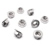M10 x 1.25mm Flange Nut, 304 Stainless Steel Serrated Flange
