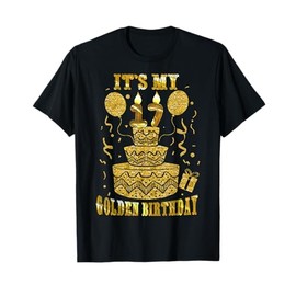 It's My 17 Golden Birthday Happy 17 Years Old Teen Boy Girl T-Shirt