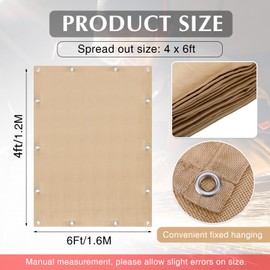 Wesnoy 8 Pack Fiberglass Fireproof Welding Blanket Bulk 4 x 6 ft 800 GSM Heavy Duty Flame Resistant Blanket Fire Retardant Blanket Weld Insulation Cover with Grommet for Welder Smokers