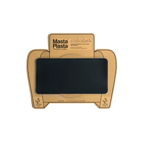 MastaPlasta Self-Adhesive Premium Leather Repair Patch - Black 8in x