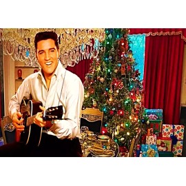 ELVIS PRESLEY CHRISTMAS High Quality Metal Magnet 2.7 x 4 inches 8343