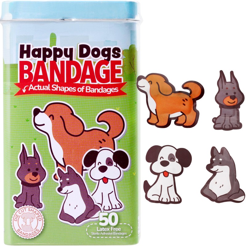 BioSwiss Vendas, vendas autoadhesivas con forma de perro feliz, cuidado