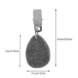 Pack of 8 Tablecloth Weights Marble Tablecloth Pendant Weights Table Weights Hangers with Clips Table Decoration for Outdoor Wedding Picnic Garden Party (Grey)