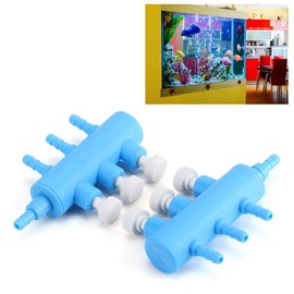 Aquarium Air Flow Splitter Fish Tank Air Control Valve Plastic Aquarium Oxygen Distributor Fish Tank Air Pump Accessories(3 Way 2PCS)