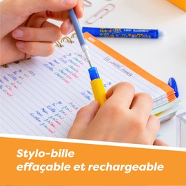 BIC Illusion Erasable and Refillable Ballpoint Pens with Medium Tip (0.7mm) - Green Ink (Pack of 12)