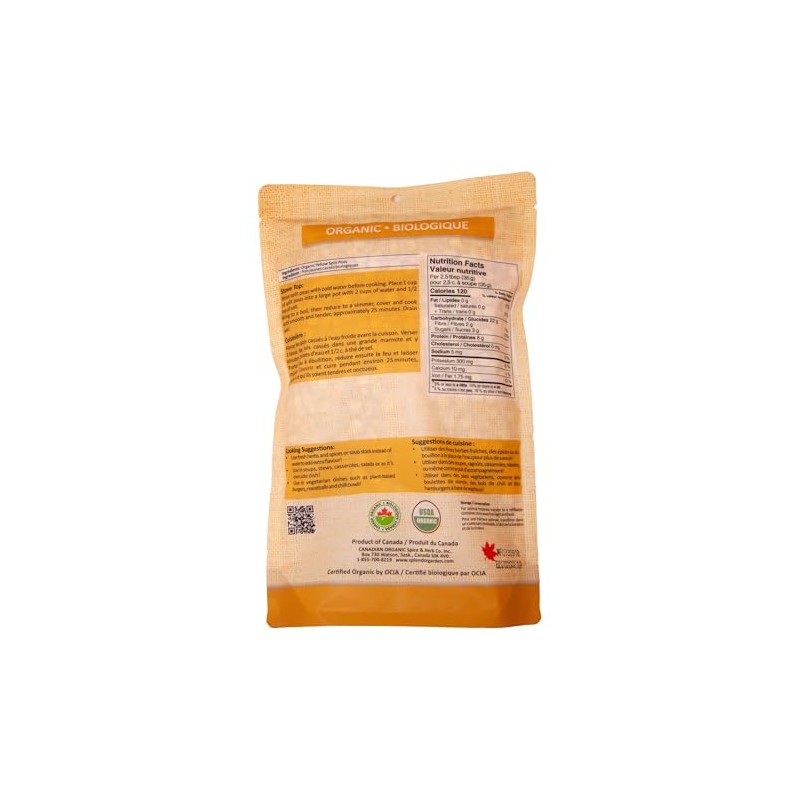 Organic Yellow Split Peas - 600g