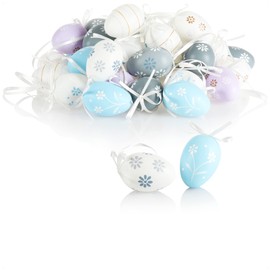 com-four® Easter eggs for hanging, hand-painted Easter decoration in great colours, decorative Easter eggs with many patterns and beautiful designs.