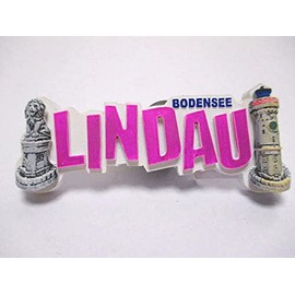 Bodensee Lindau Magnet Letter Poly 9.5 cm Germany Souvenir (389)