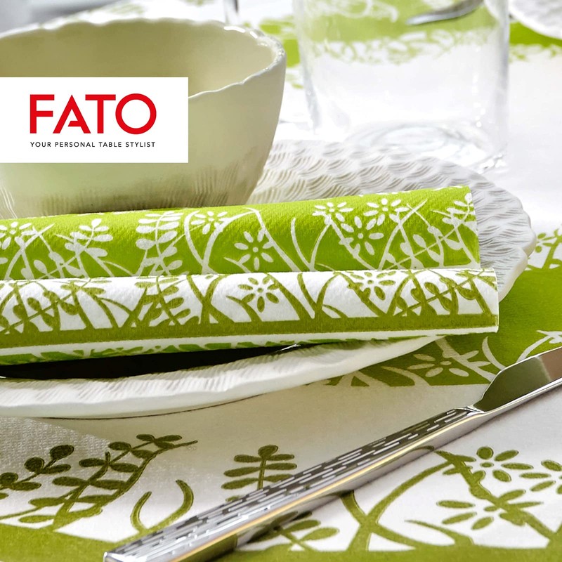 Fato, Trockene Papierservietten, Airlaid, Textileffekt, Packung mit 50 Servietten, Größe