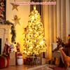 BestComfort 6 FT Flocked Christmas Tree, Artificial Decoration Tree with