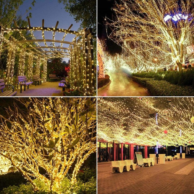 2 Pcs Long Solar String Lights Total 82FT 200LED Waterproof