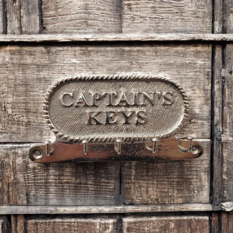 FTWDesign Captains Keys Key Holder with 5 Hooks - Maritime