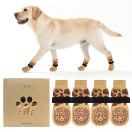KOOLTAIL Anti Slip Dog Socks to Prevent Licking Paws,Dog Shoes for Hot/Cold Pavement & Hardwood Floors,Traction Control Dog Boots&Paw Protector Grippy Booties for Small Medium Large Senior Dogs, SM
