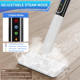 Steam Mop Cleaner High-temp for Floor Cleaning,Handheld Detachable with Multiple Adjustable Mode for Deep Cleaning,Sanitizing with 2 Steam Mode and XL Removable Water Tank for Floors,Kitchen, Bathroom