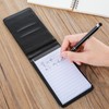 TIESOME Small Leather Notepad Holder with Pen, Pocket Notebook Holder