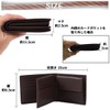 Ignarts MW-01 Men's Bifold Wallet, Carbon Leather, Genuine Leather, Large