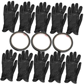 SAFIGLE 1 Set UV Protection Gloves and Gel Nail Art Tapes UV Manicure Gloves Nail Tape for Skin Protection During Gel Manicures for Home and Salon Use