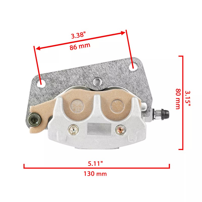 Caltric Front Left Right Brake Caliper w/Disc for Yamaha Raptor