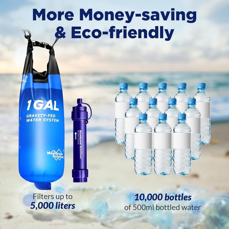 Membrane Solutions 1 Gallon Gravity Water Filter 0.1-Micron with Adjustable