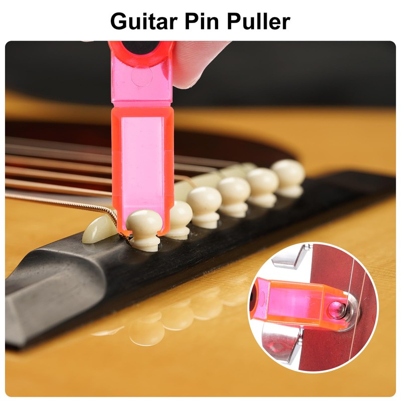 sourcing map 2 Pcs Red Plastic Guitar String Winder Speed