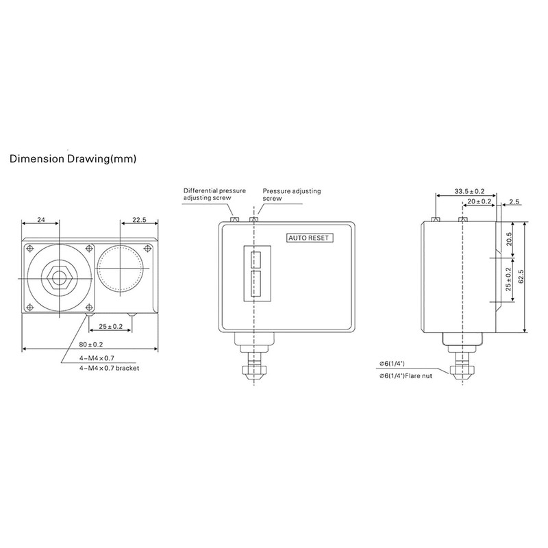 G1 / 2 inch pressure switch, electronic pressure switch, air
