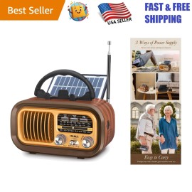 J-150 Bluetooth Radio: Lightweight Portable with Solar Power & USB Rechargeable